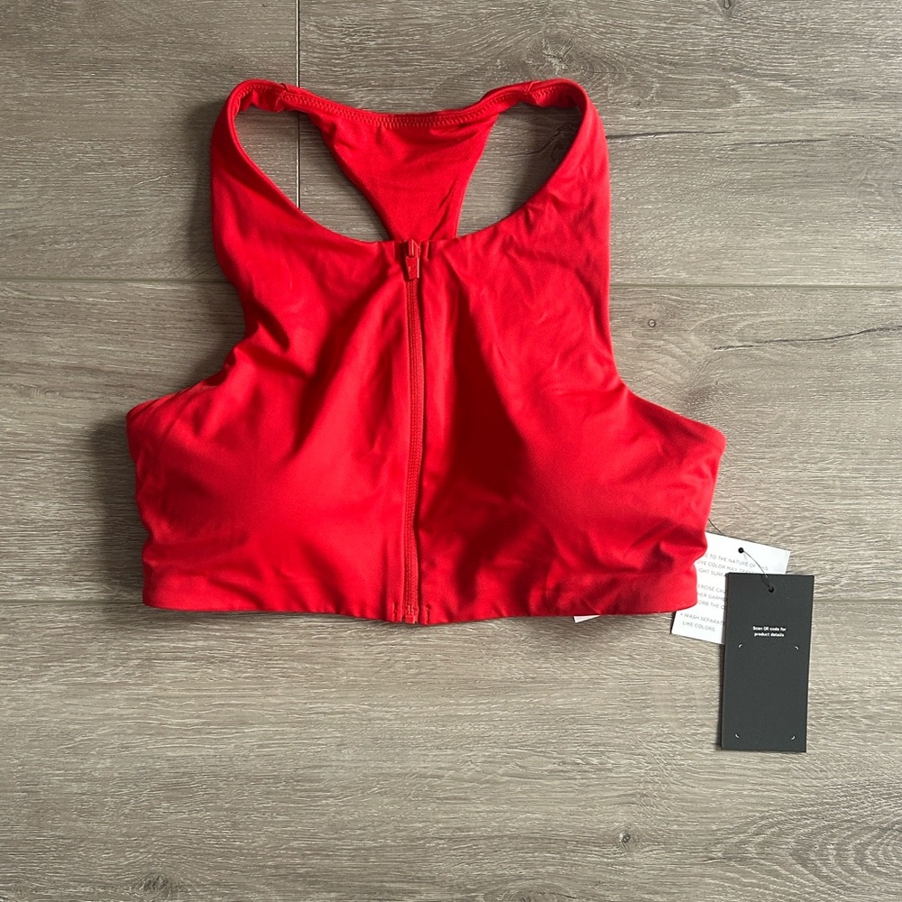 Fabletics Red Sports Bra Size Medium NWT